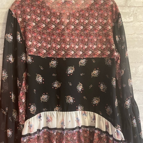 NWT Rebecca Minkoff Paisley Romantic Boho Flutter Sleeve Top Size Small - Picture 6 of 12